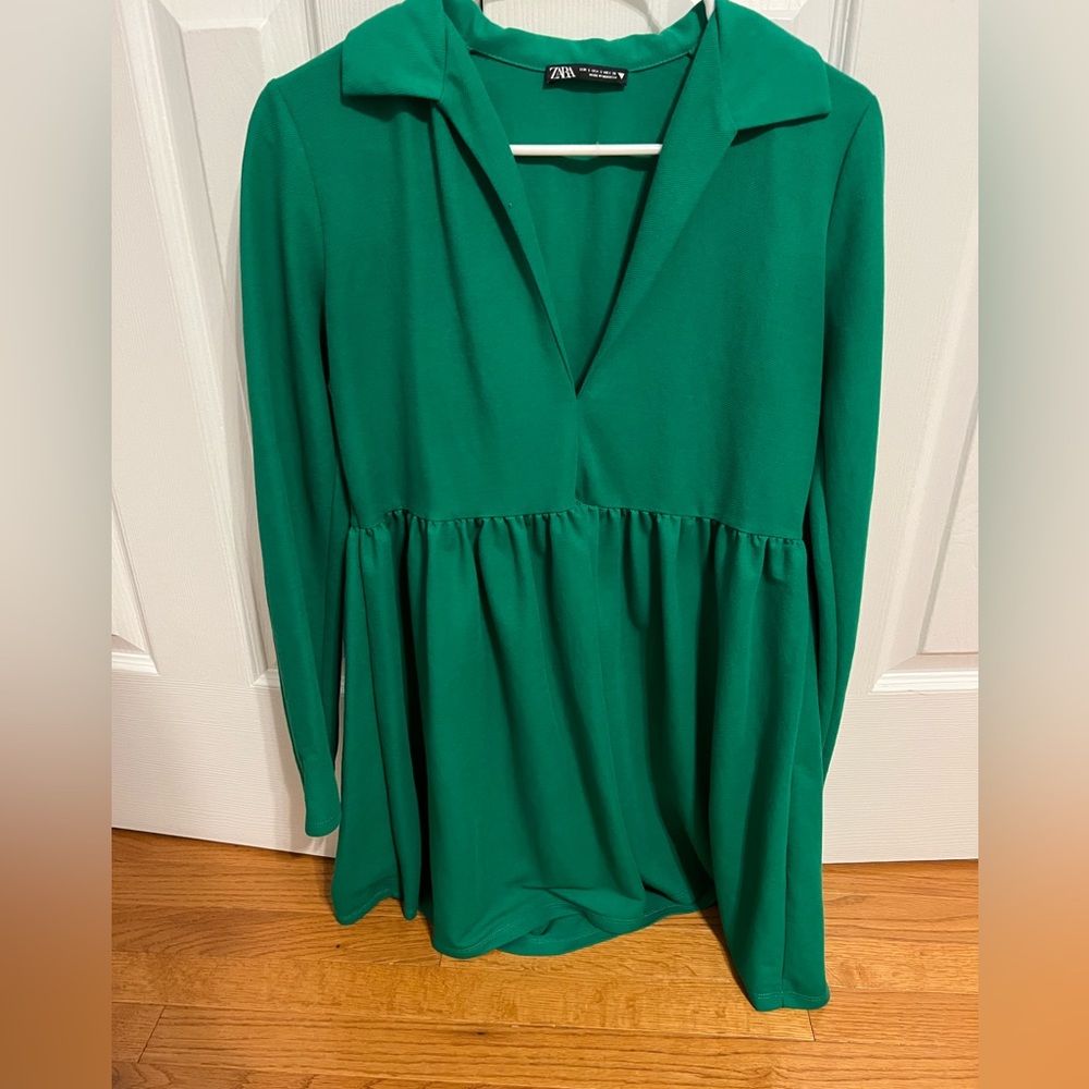 Zara long sleeve mini dress
